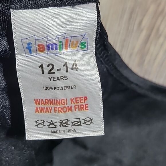 Kids Familus Glow in the Dark Skelton Halloween Costume Size 12-14 - Picture 5 of 5